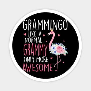 Flamingo Grammingo Like A Normal Grammy Floral Funny Grandma Magnet